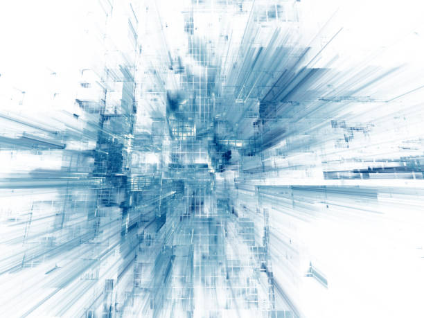 Futuristic background on a theme of Science, Technology and Communications