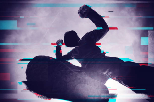 istock Violence and crime on the streets, digital glitch effect 959828644