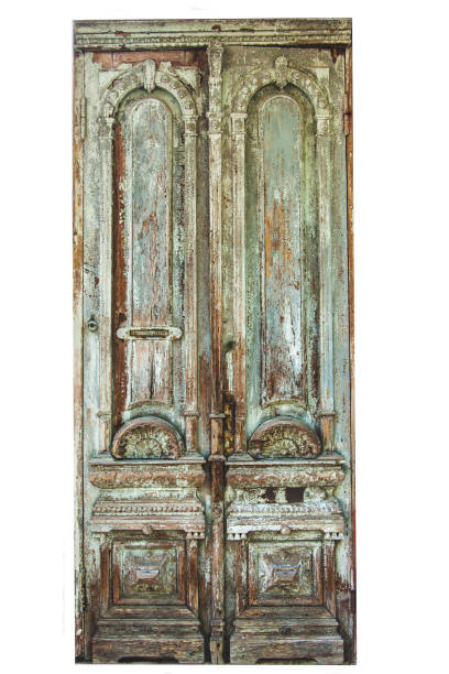 istock old vintage wooden door on isolated white background 959832176
