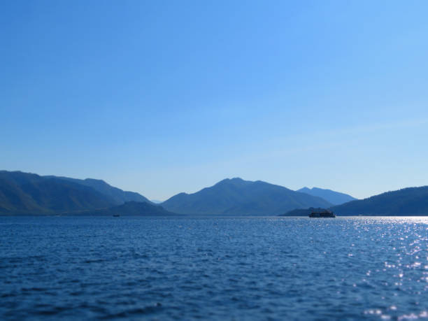 istock View from the sea to the mountainous islands 959852448