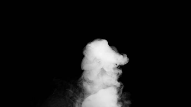 istock White water vapour on a black background 959856242