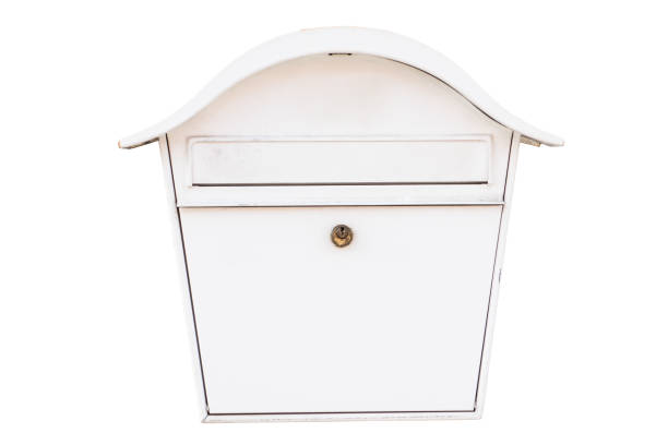 istock White metal mailbox isolated on a white background. Path saved. Big mailbox. 959867114