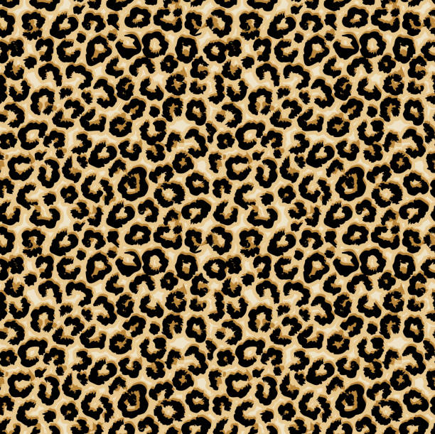 leoparden-vektor nahtlose muster - exoticism animal africa cheetah stock-grafiken, -clipart, -cartoons und -symbole