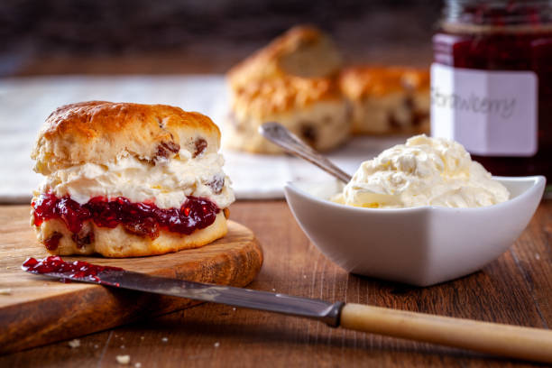 istock Scones with Strawberry Jam and Clotted Cream 959874988