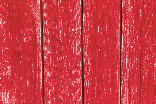 Red wooden wall in scandinavian style as a beautiful vintage background