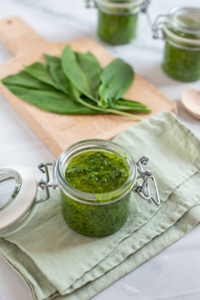 istock Pesto with wild garlic 959879592