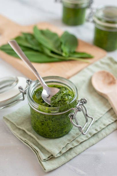 istock Pesto with wild garlic 959879602