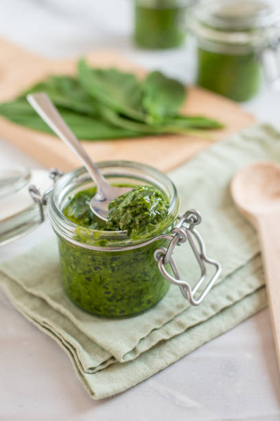 istock Pesto with wild garlic 959879924