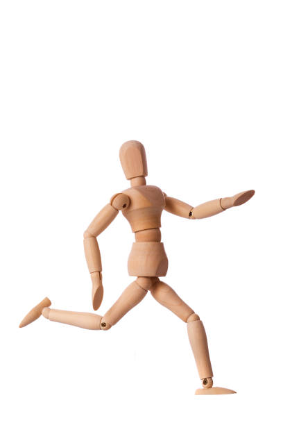 istock Wooden mannequin isolated on white background 959880454