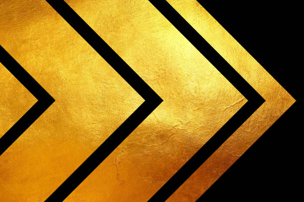 Creative digital abstract shiny golden texture on black background.