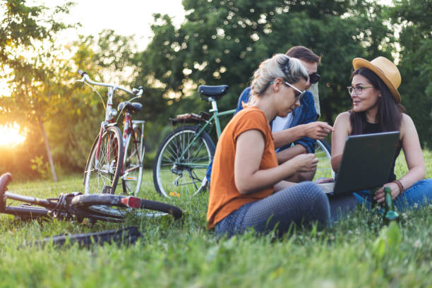 istock Business meeting in public park 959891562