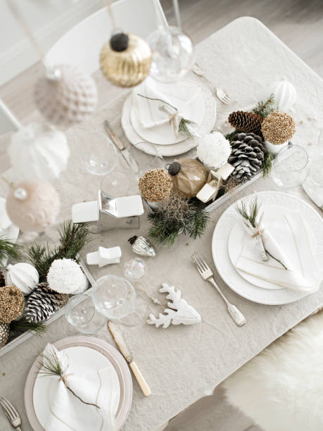 istock Top view of Table served for Xmas. 959893198