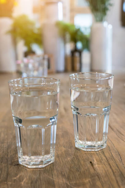 istock A Glass of water in glass on table. 959896618