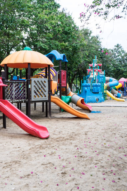 istock Blurred playgrounds at public park for kids 959896722