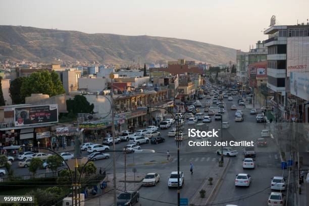 Traffic And Landscape In Dohuk Iraq Stock Photo - Download Image Now - Iraq, Street, Traffic