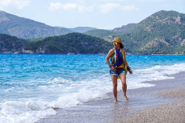 Women walking on the beach