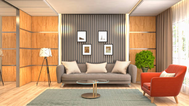 istock Interior living room. 3d illustration 959906632