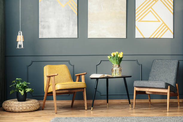 istock Retro chairs in vintage room 959909628