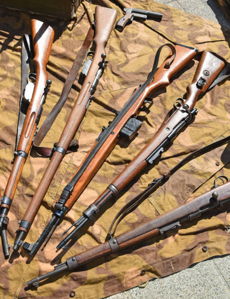 istock Old shotguns on the floor 959915444