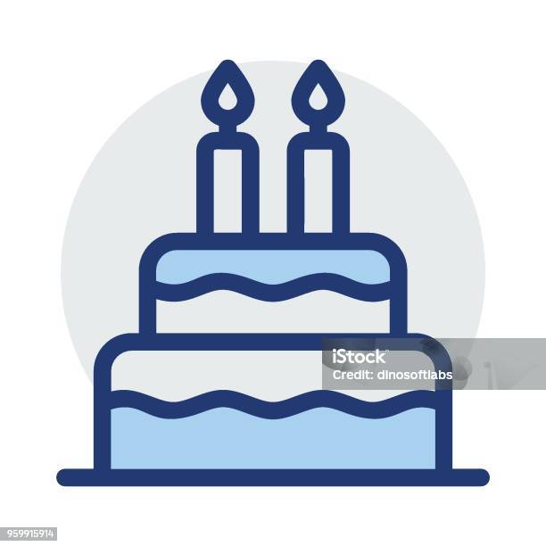 Birthday Cake Stock Illustration - Download Image Now - Birthday Cake, Icon Symbol, Abstract