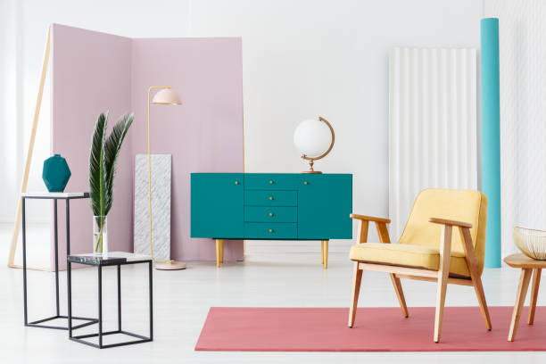 istock Blue sideboard and industrial tables 959918560