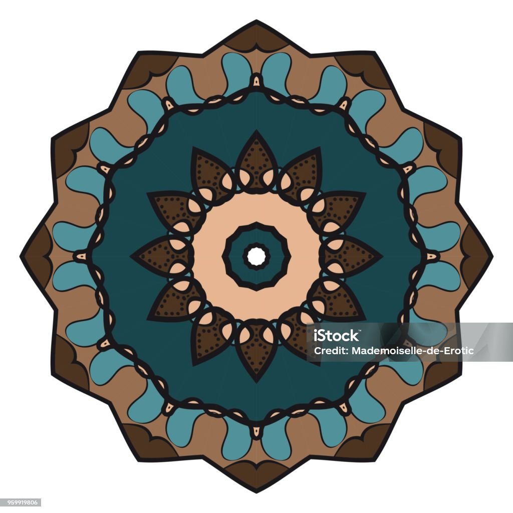 Floral Geometric Pattern with hand-drawing Mandala. Vector illustration. For fabric, textile, bandana, scarg, print. Floral Geometric Pattern with hand-drawing Mandala. Vector super illustration. For fabric, textile, bandana, scarg, print Abstract stock vector