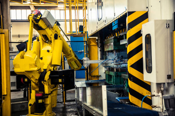istock Industrial Robot in Factory 959935104