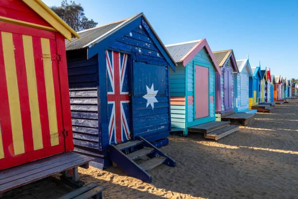 istock Bathing Huts on Brighton Beach, Melbourne, Australia 959938842