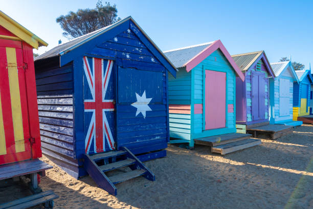 istock Bathing Huts on Brighton Beach, Melbourne, Australia 959938850