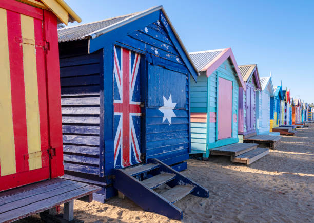 istock Bathing Huts on Brighton Beach, Melbourne, Australia 959940712