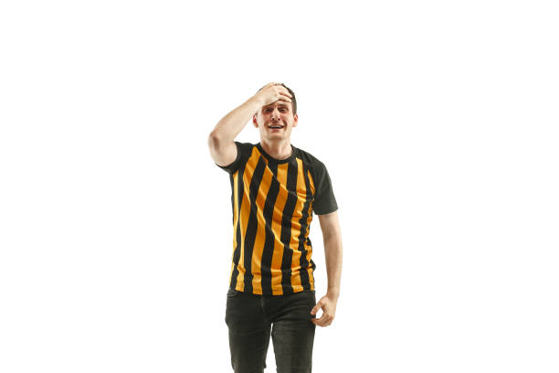 istock The unhappy and sad belgian fan on white background 959945578