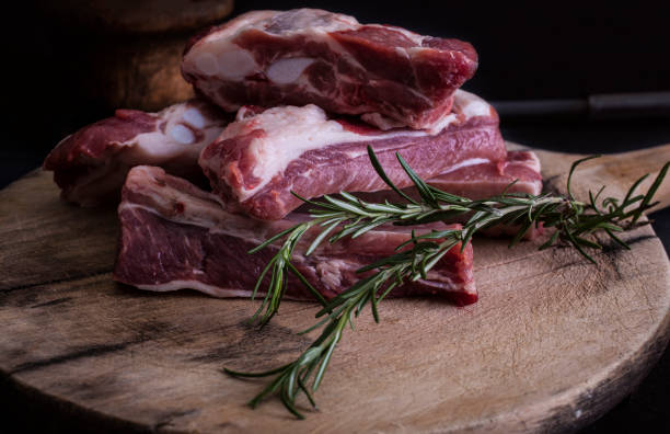 istock Raw pork ribs with a rosemary 959946992