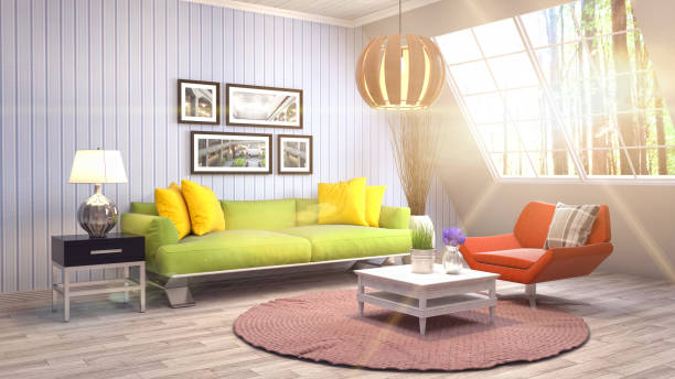 istock Interior living room. 3d illustration 959951276