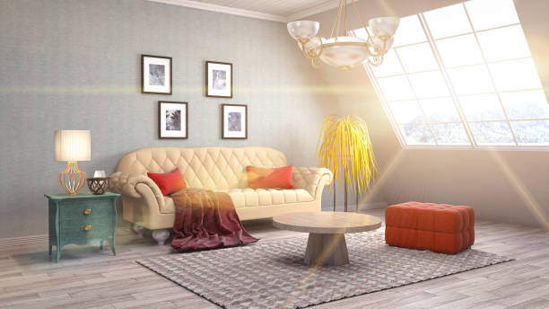 istock Interior living room. 3d illustration 959951416
