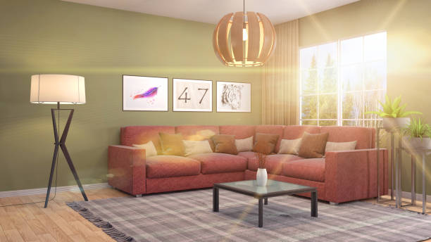 istock Interior living room. 3d illustration 959952334