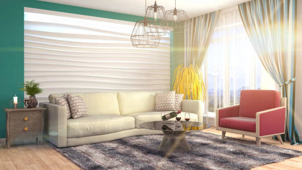 istock Interior living room. 3d illustration 959952426