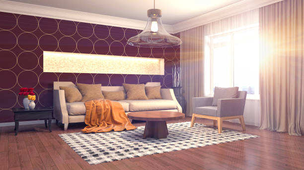 istock Interior living room. 3d illustration 959952614