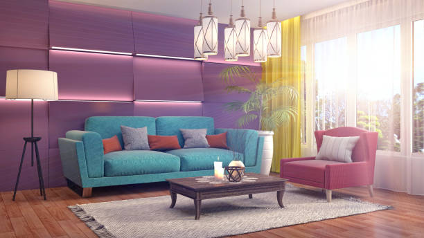 istock Interior living room. 3d illustration 959952854