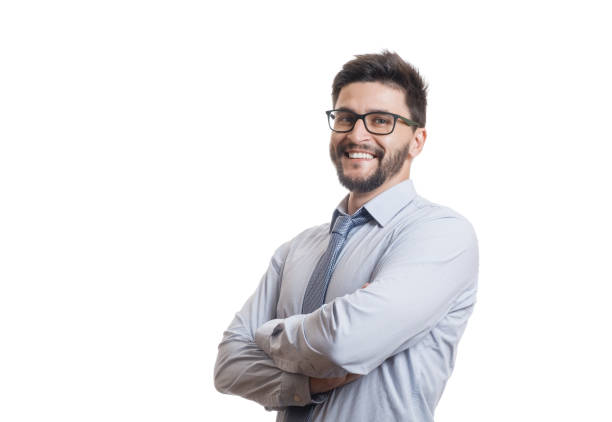istock Businessman portrait on white 959956264