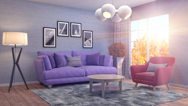 istock Interior living room. 3d illustration 959956412