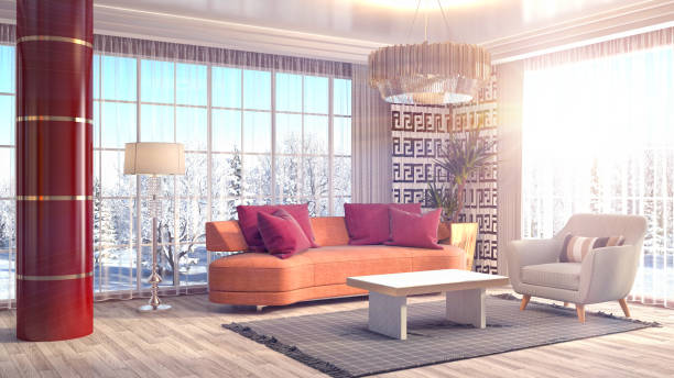 istock Interior living room. 3d illustration 959956444