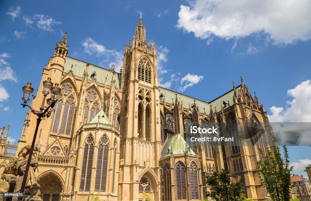 Cathedral Saint-Etienne in Metz on the Moselle France Cathedral Saint-Etienne in Metz on the Moselle France. Metz Stock Photo