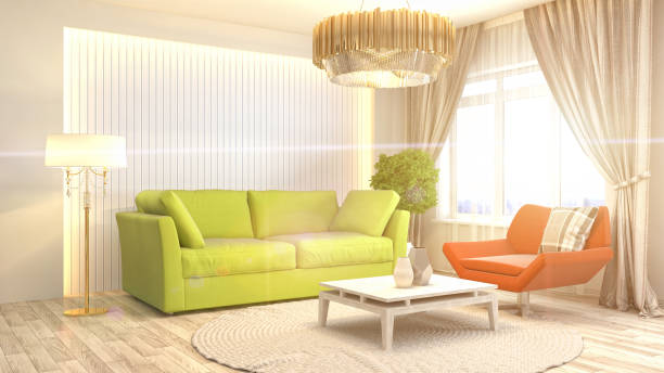 istock Interior living room. 3d illustration 959964778