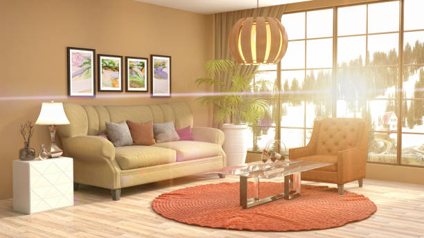 istock Interior living room. 3d illustration 959964810