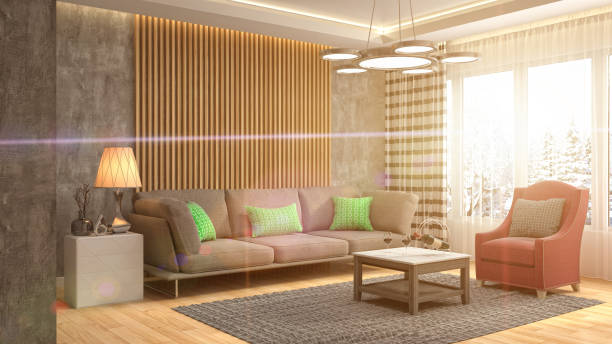 istock Interior living room. 3d illustration 959965142
