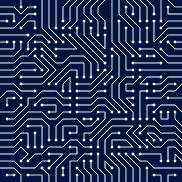 740+ Circuit Board Seamless Pattern Computer Chip Illustrations ...
