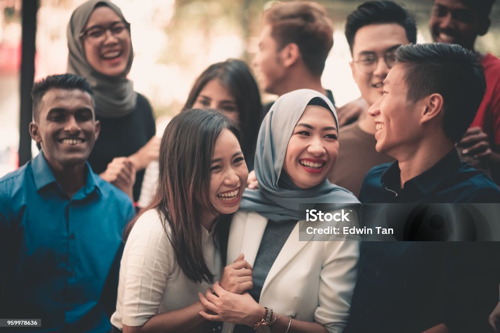 a group of young adults gathering Malaysia Stock Photo