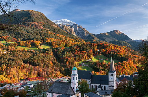 View of Berchtesgaden national park in autumn