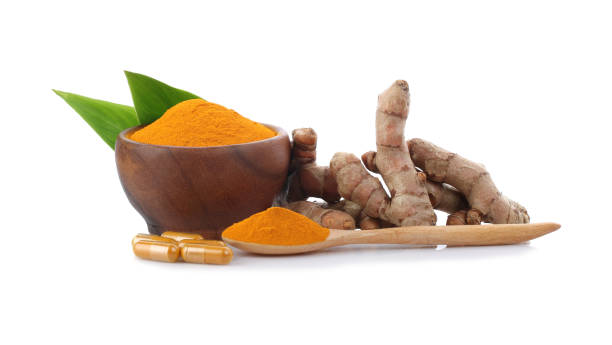 istock Turmeric , turmeric powder and turmeric capsules on white background 960004938