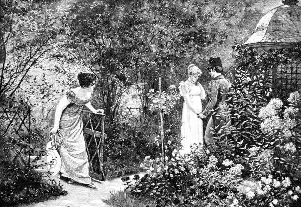 istock Young woman surprises lovers in the garden 960005332